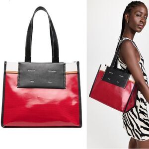 Proenzer Schouler White Label Morris Coated Tote Bag Crimson Red